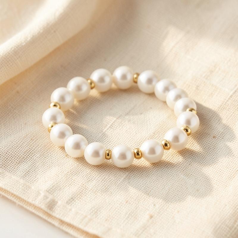 Pearl & Gold Accent Bracelet