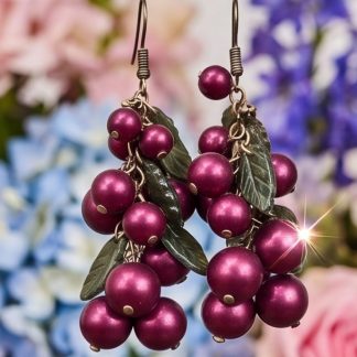 Vintage Burgundy Berry Clusters