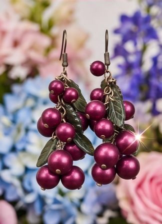 Vintage Burgundy Berry Clusters