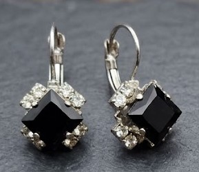 Onyx & Crystal Halo Leverbacks