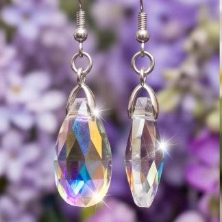 Teardrop AB Crystal Earrings