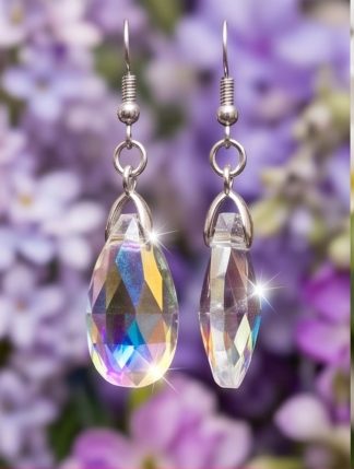 Teardrop AB Crystal Earrings