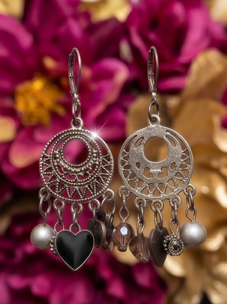 Intricate Metal Chandelier Dangles